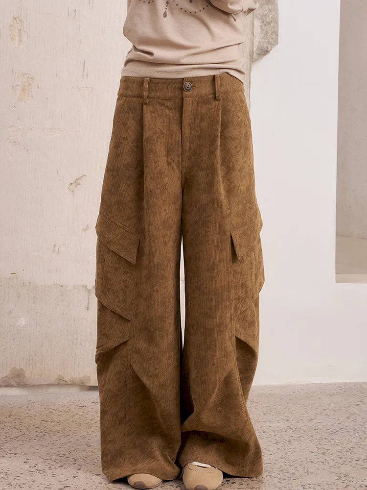 Pocket Structured Relaxed Straight-Leg Workwear Pants【s0000014071】