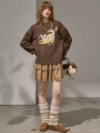 Long-Sleeve Pullover Knit Sweater【s0000014401】