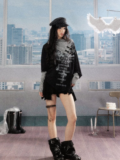 Pleated Irregular A-Line Skirt【s0000016271】