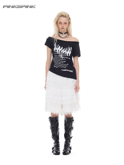 Lace layered loose punk ballet casual pants【s0000012980】