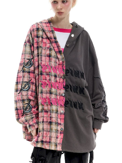 Hooded Headcoat Embroidered Shirt【s0000012072】