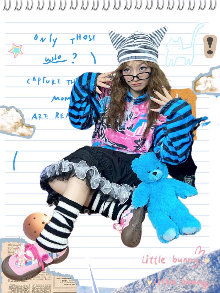 Original Y2K Punk Cat Ear Hat【s0000015052】