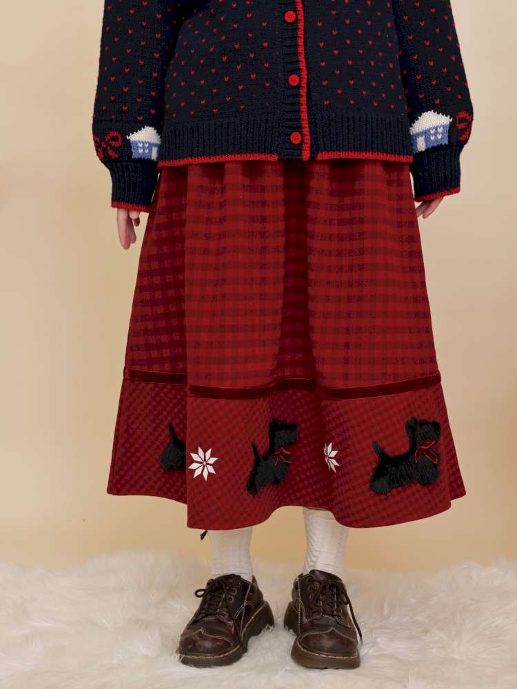 Plush Puppy Plaid Woolen Skirt【s0000015100】