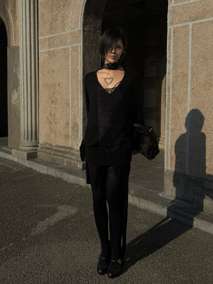 Tassel Bat Sleeve Youcos Top【s0000019003】