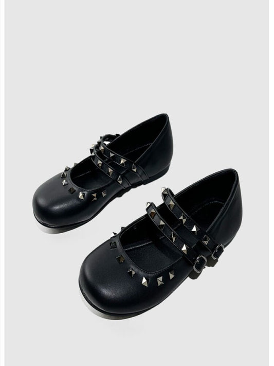 Vintage Rivet Flat Ballet Shoes【s0000015705】