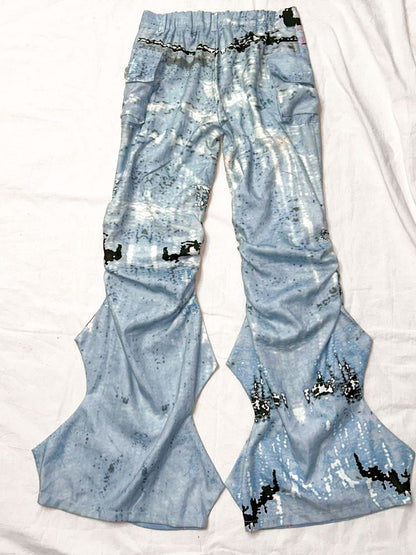 Graffiti Pleated Hottie Low Rise Pants【s0000011946】