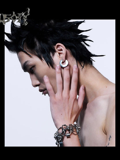 Titanium Steel Zipper Earring【s0000018895】