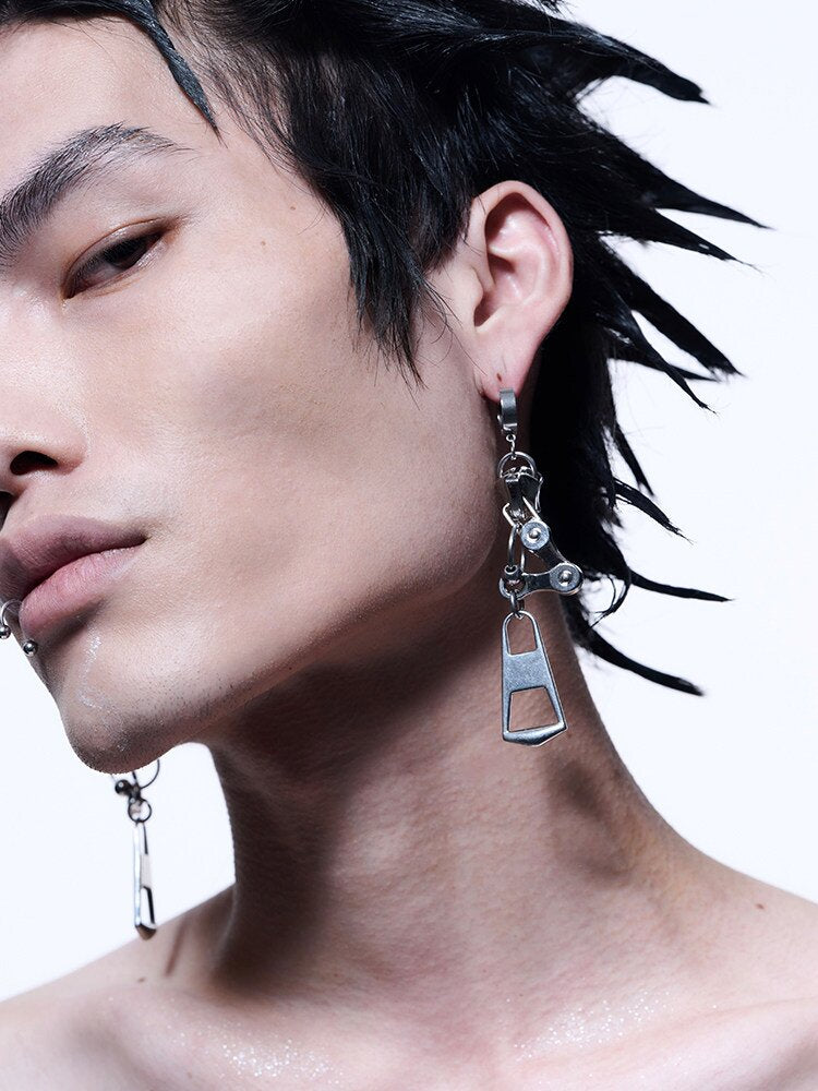 Futuristic Reworked Ear Clips Studs【s0000018876】