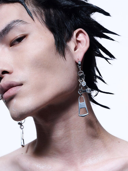 Futuristic Reworked Ear Clips Studs【s0000018876】