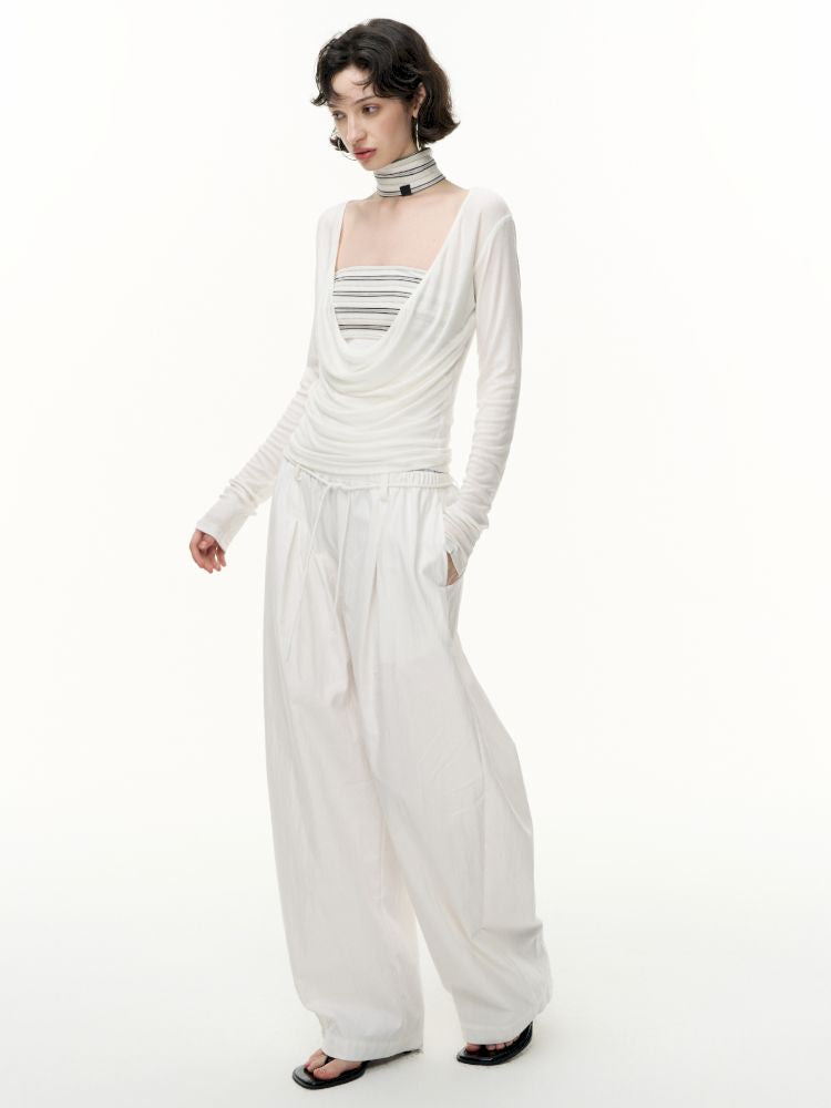 Tencel Lycra swing collar bottoming shirt【s0000013743】