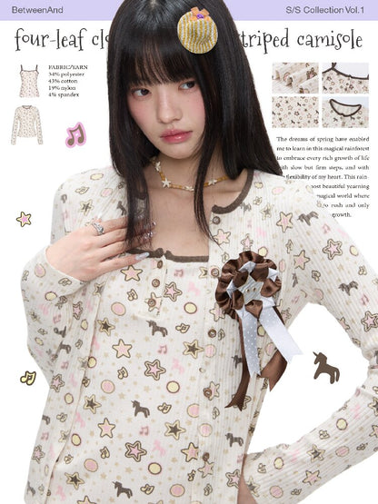 Star Polka Dot Contrasting Vest【s0000016387】