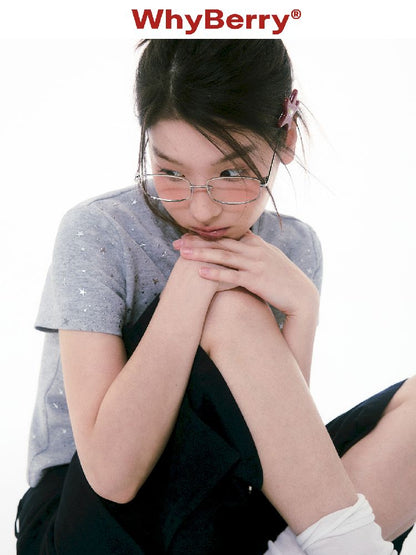 Slim Micro Loose Round Neck Tops【s0000011991】