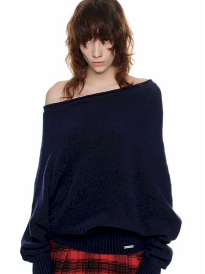 SLANT SHOULDER SWEATER [S0000010646]