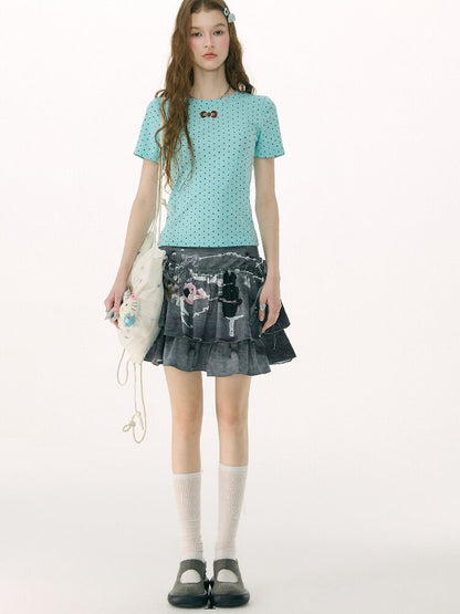 Misty Tone Slim Sweet Cool Skirt【s0000016840】