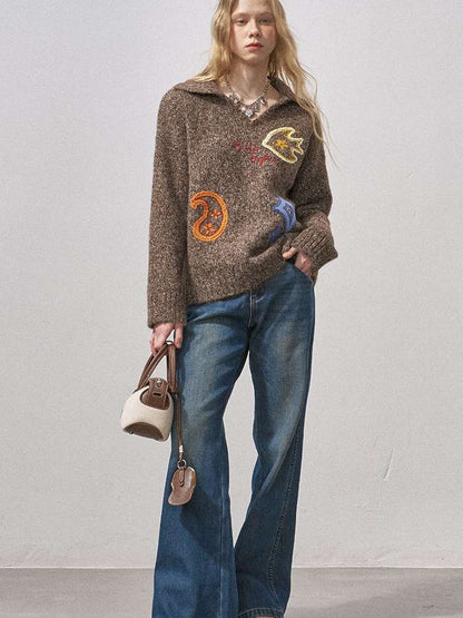 Colorful Towel Embroidered Sweater【s0000015232】