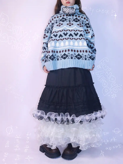 Hand-Knitted Jacquard Sweater【s0000014348】