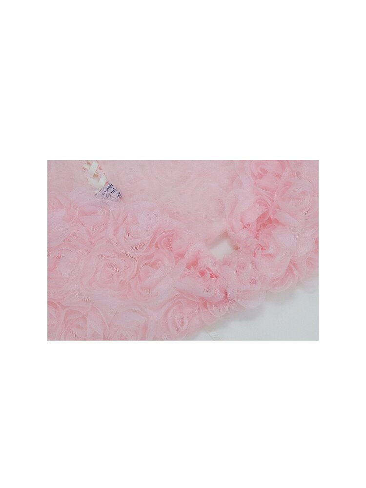 Floral Chiffon Rose Glove Set【s0000017137】