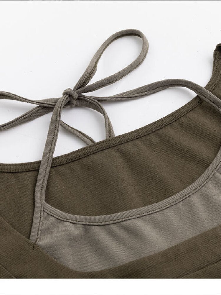 Studded Lace Stitching Slip Dress【s0000016218】