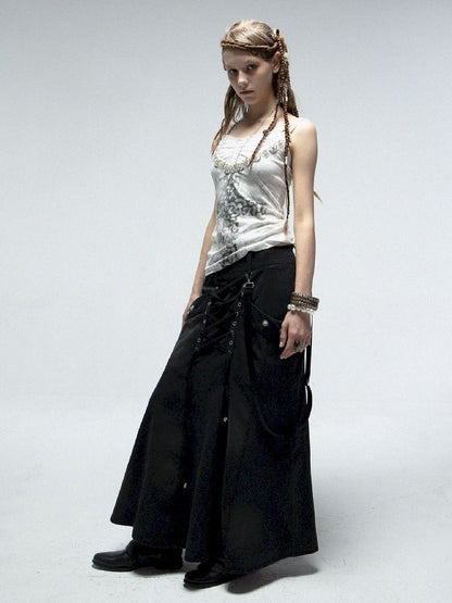 Rhinestone Cross Print Camisole【s0000012205】