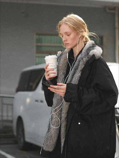 Plush Collar Warm Padded Jacket【s0000014872】