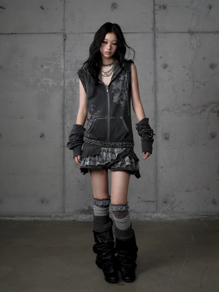 Detachable Hooded Sweatshirt Dress【s0000013943】