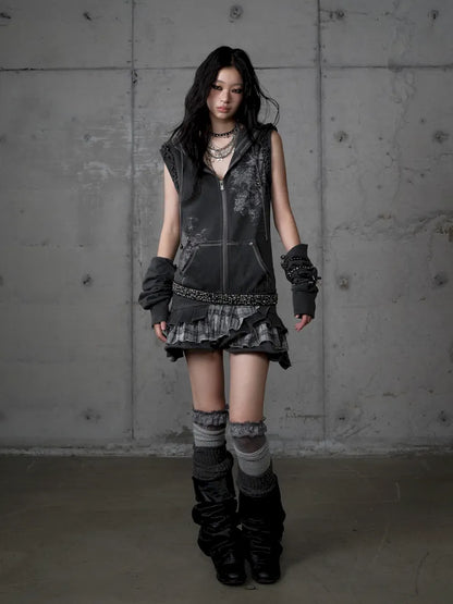 Detachable Hooded Sweatshirt Dress【s0000013943】