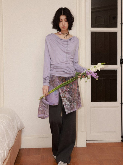 Modal Wool One Shoulder Knitwear【s0000015464】