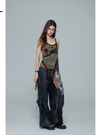 Camouflage Splicing Vest Top【s0000016690】