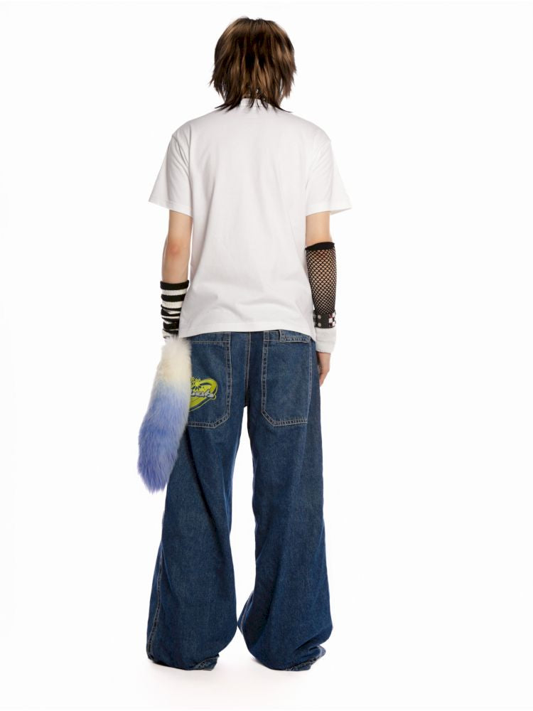 Y2K Street Unisex Peplum Shoulder T-Shirt【s0000013604】