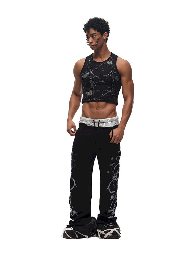 Butterfly Spider Web Iron On Vest【s0000012584】