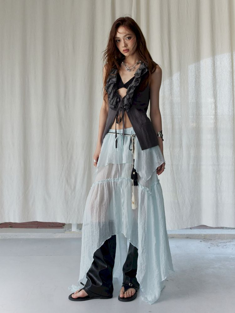 Mambo Green Tank + Half Body Skirt【s0000013223】
