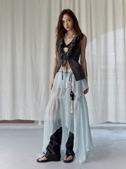 Mambo Green Tank + Half Body Skirt【s0000013223】