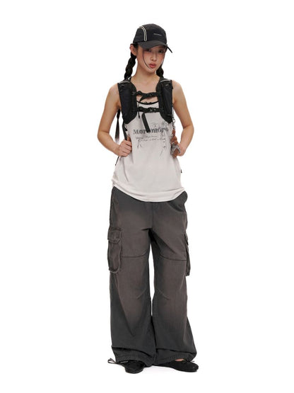 Loose work style sleeveless undershirt tops【s0000012502】