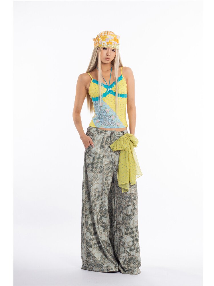 Vintage Graffiti Stars Print Pants【s0000018058】