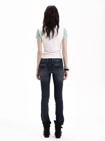 Y2K Rhinestone Musical Note Slim Tee【s0000018286】