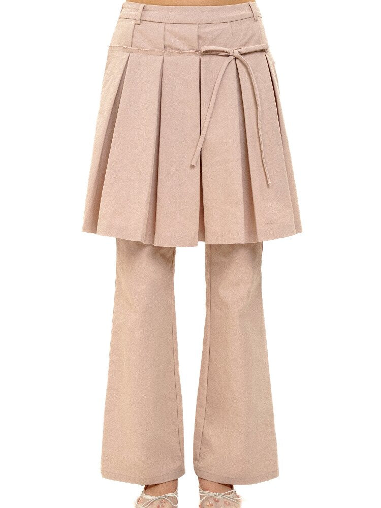 Bow Pleated Skirt Pants【s0000017422】