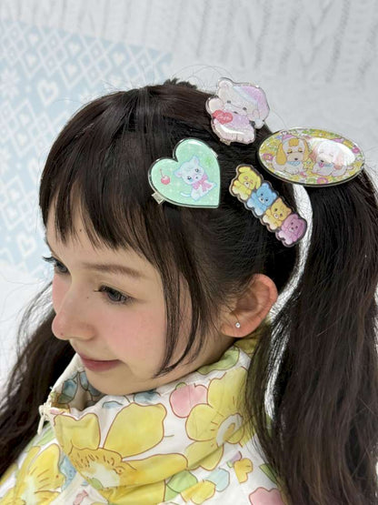 Cartoon Print Gel Hairpin Set【s0000015036】