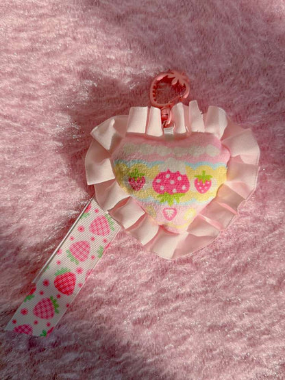 Lace Strawberry Hairpin Keychain【s0000015113】