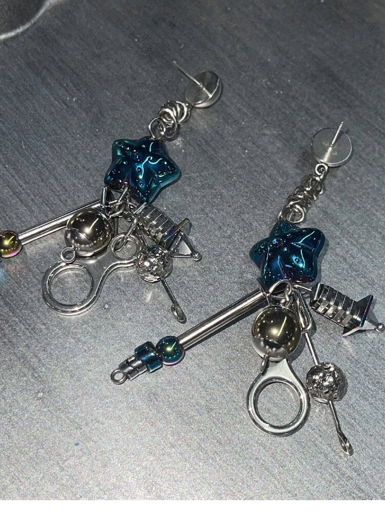 Handmade Punk Space Odyssey Earrings【s0000018877】