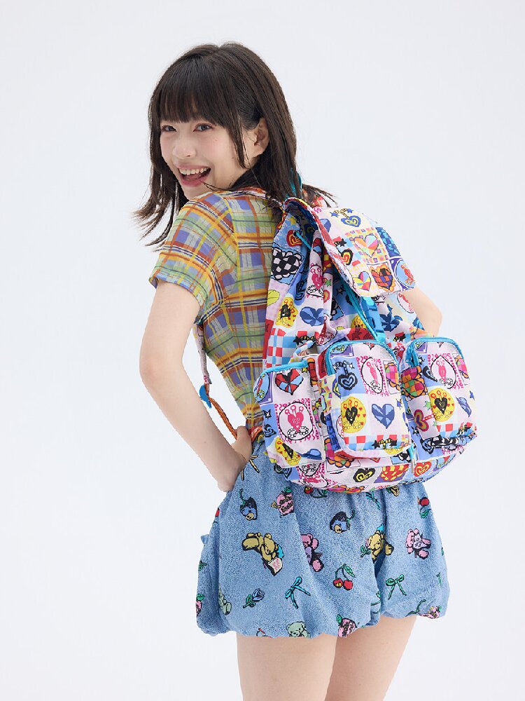 Heart Drawstring Shoulder Bag【s0000017703】