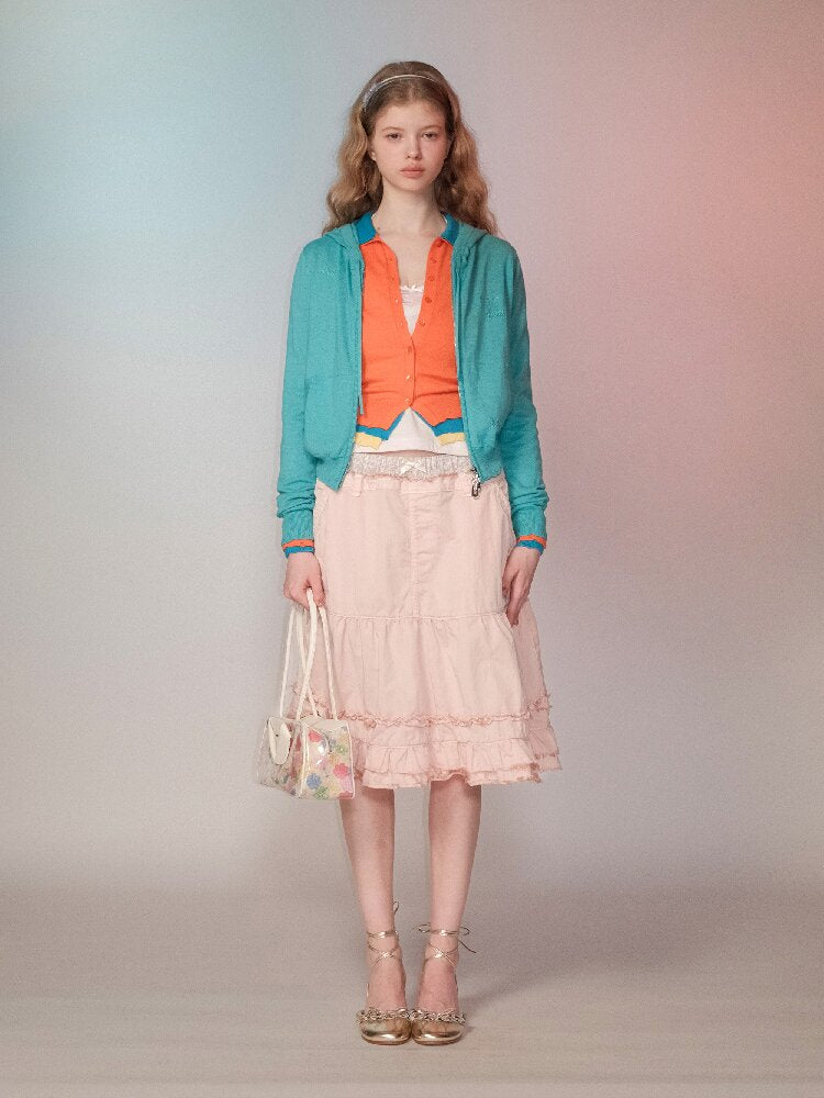 Fake Paneled Ruffled A-line Skirt【s0000016100】