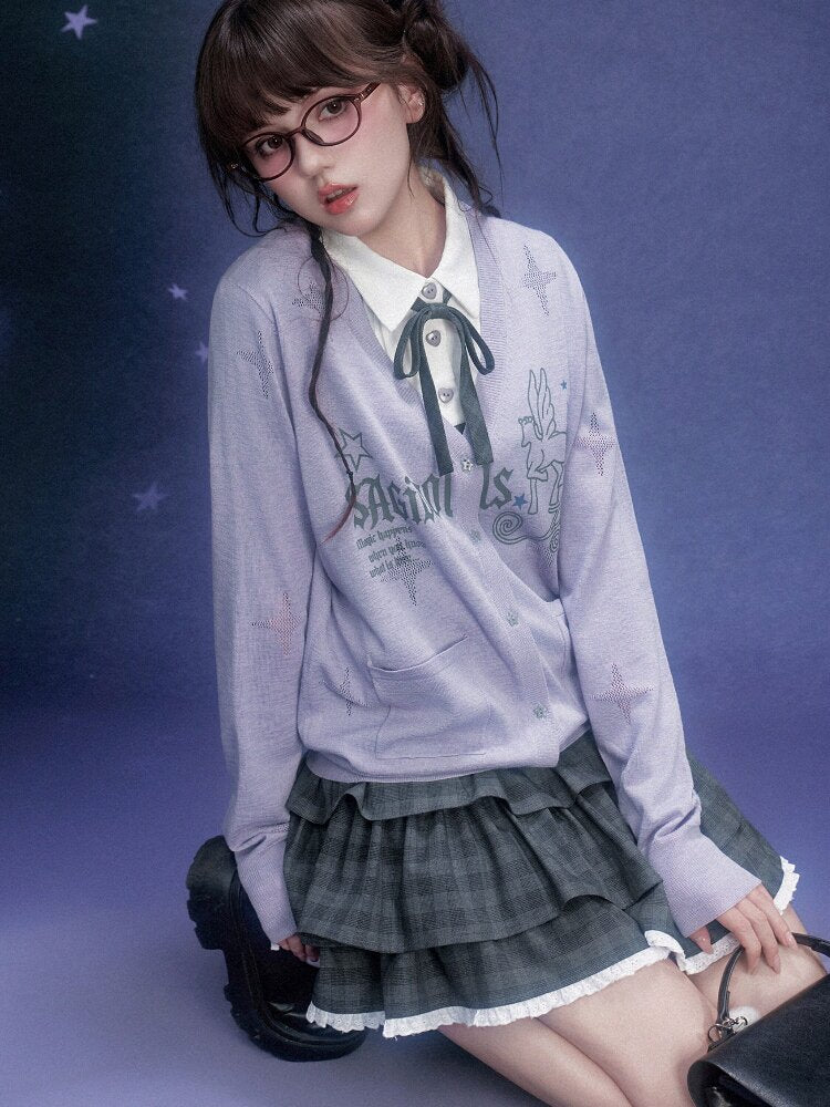 Gray Plaid Collegiate Cake Dress【s0000015756】