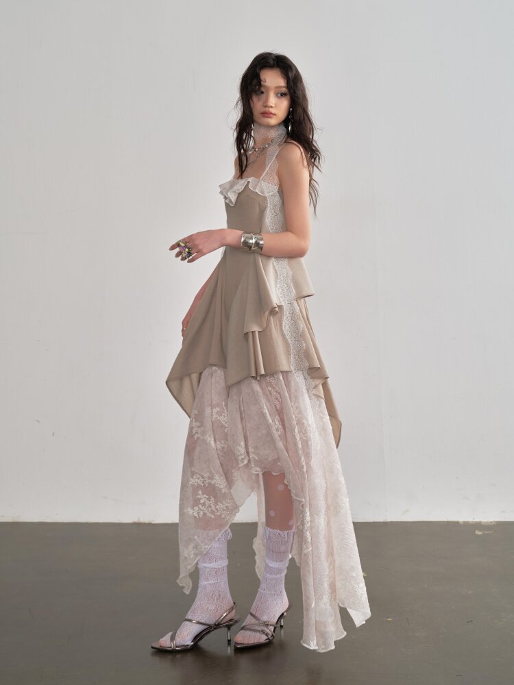 Embroidery Stitching Layered Sundress【s0000015702】