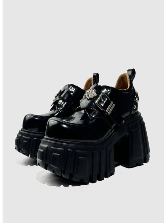 Punk Patent Leather Muffin Shoes【s0000015713】