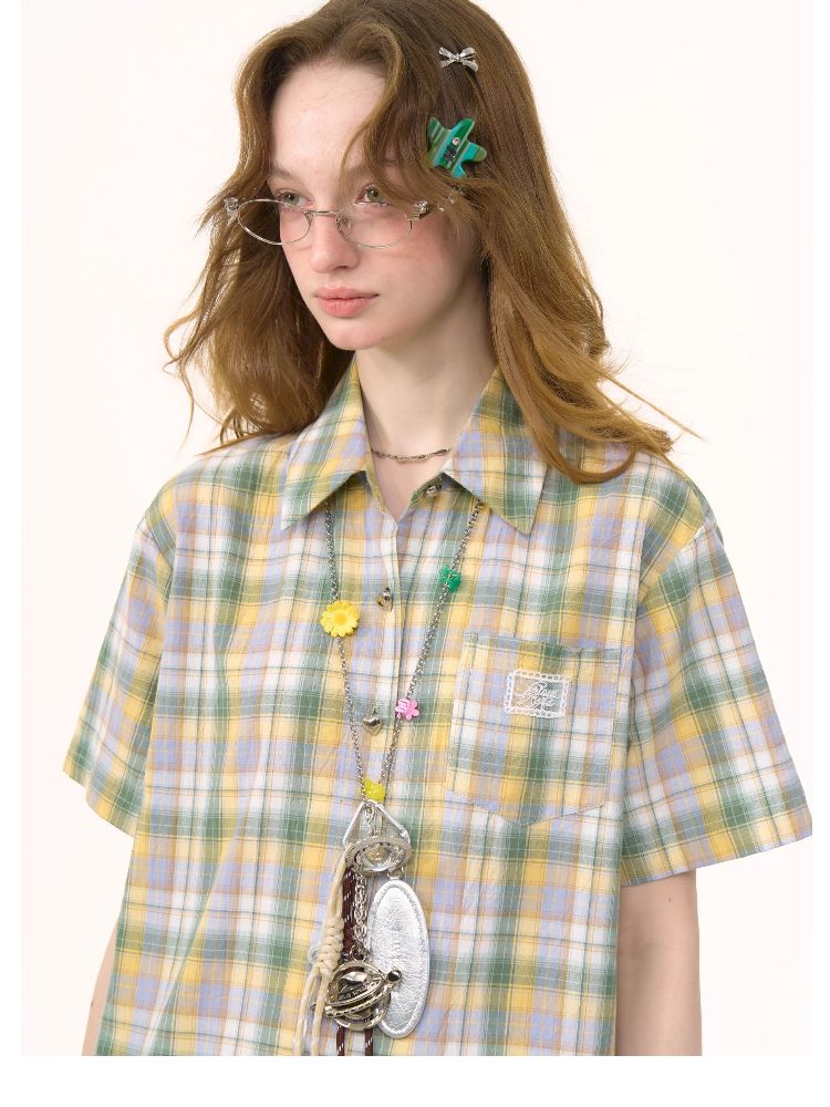 Plaid Short Sleeve Shirt【s0000012232】