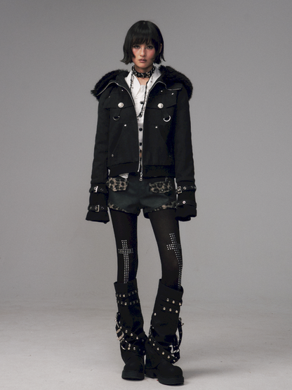 Vintage Sand Wash Detachable Hood Jacket【s0000014703】