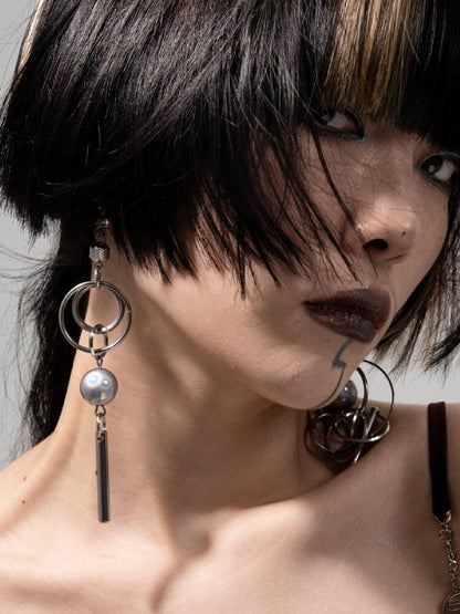 Futuristic Punk Heavy Earrings【s0000018815】