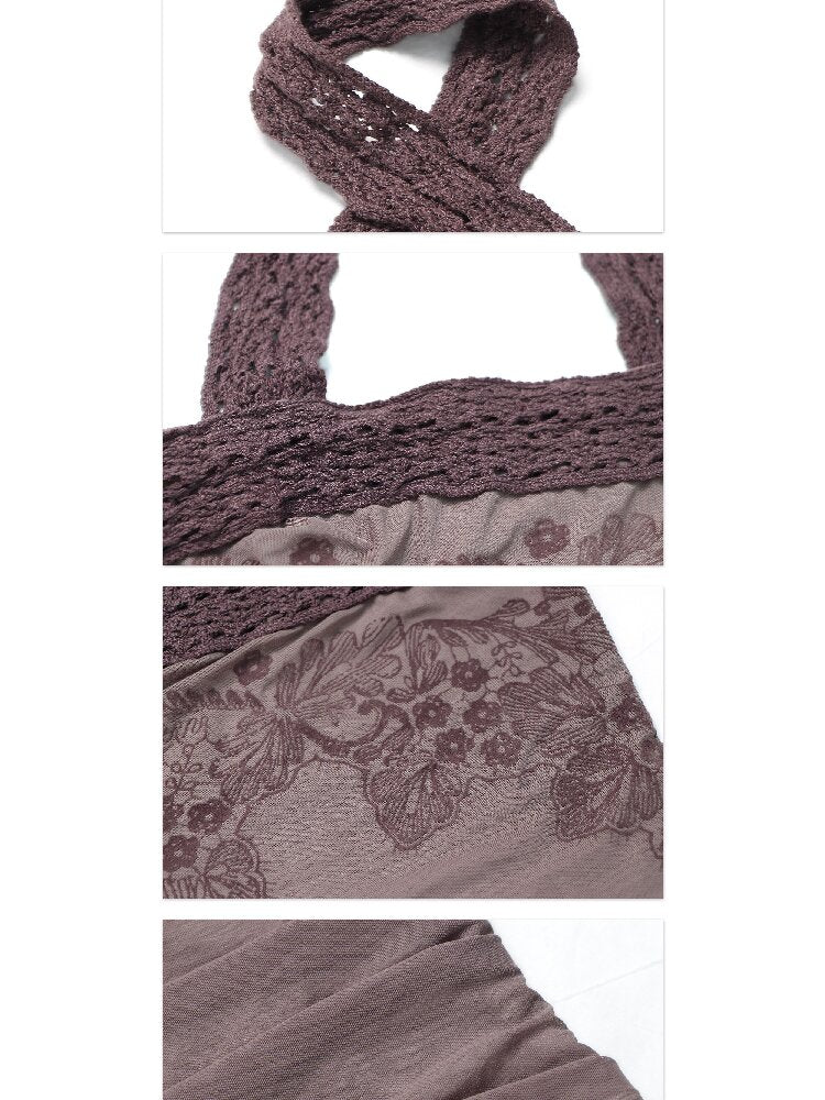 Cutout Knit Patchwork Tube Top【s0000017660】
