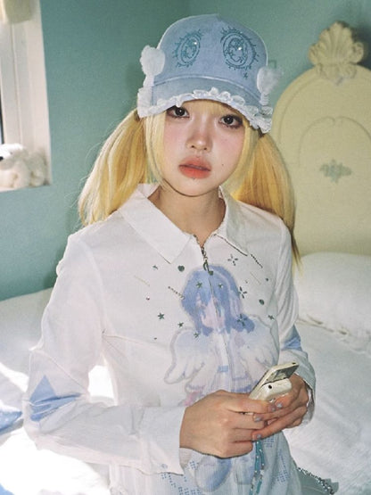 Vertical Stripe Long Sleeve Shirt【s0000012201】