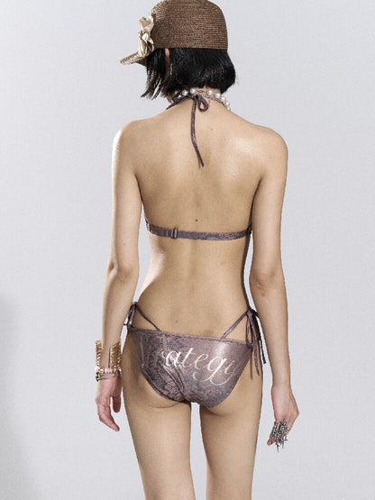 Foil Print Bikini Mesh Set【s0000018480】